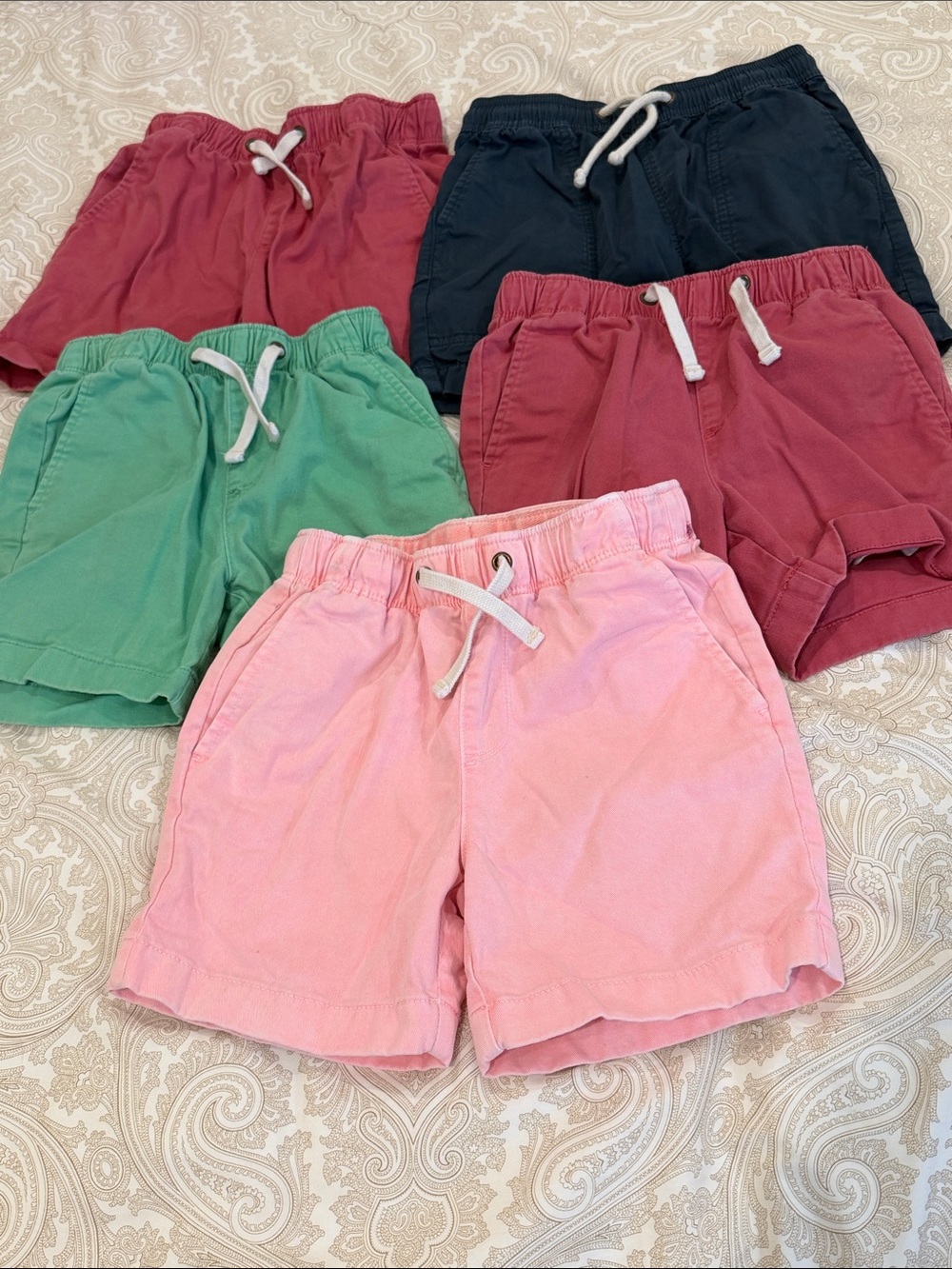 Crewcuts Kids Drawstring Shorts - Pink, Green, Navy, Maroon